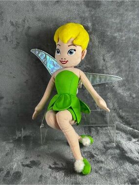 Disney Fairies Collectible Tinker Bell Sitting Seated Plush Doll 17 Inches